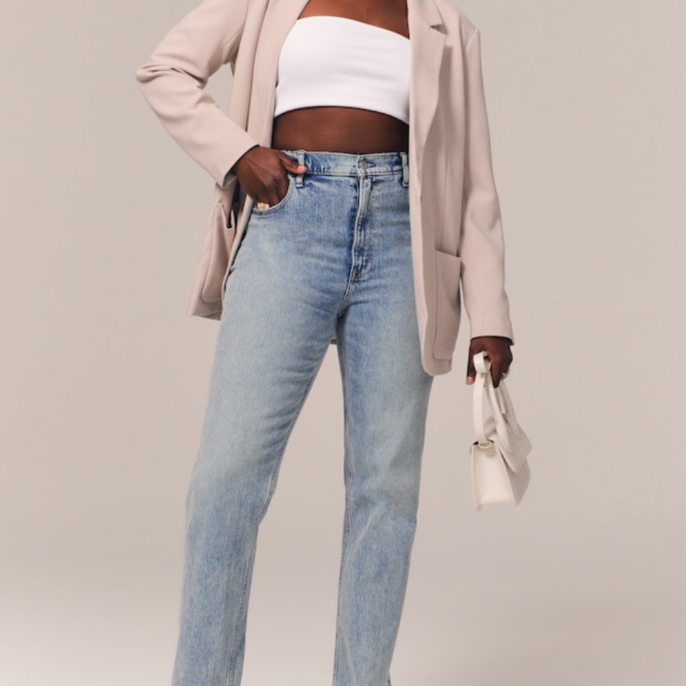 Abercrombie 90s Straight Ultra High Rise Curve Love Jeans